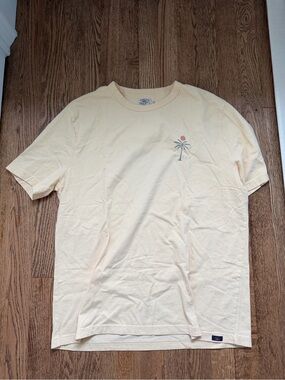 Faherty Yellow/Cream Logo Tee